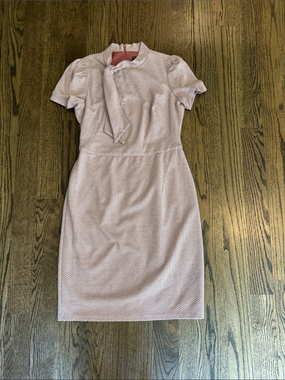 Women herringbone check dress size 8